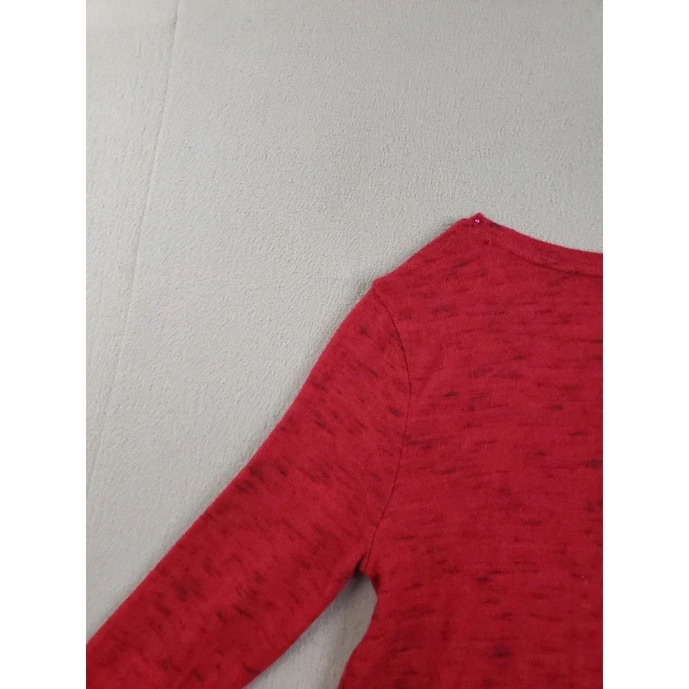 Old Navy Girls Sweater XL Red Heather Long Sleeve Asymmetric Hem Warm Tunic
